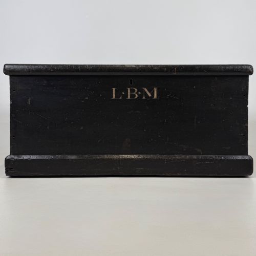 ANTIQUE 19TH CENTURY GOOD QUALITY EBONSIED BLANKET BOX