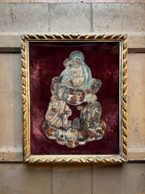 ANTIQUE STUMP WORK TAPESTRY