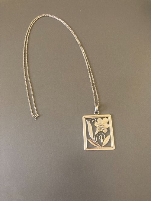 DANISH SILVER PENDANT 1940S