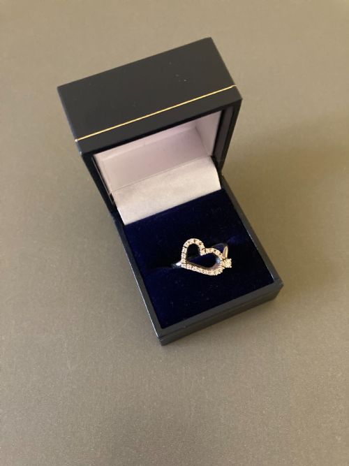 DANISH SILVER AND ZIRCONIA RING 1960S BY RANDERS SILVER