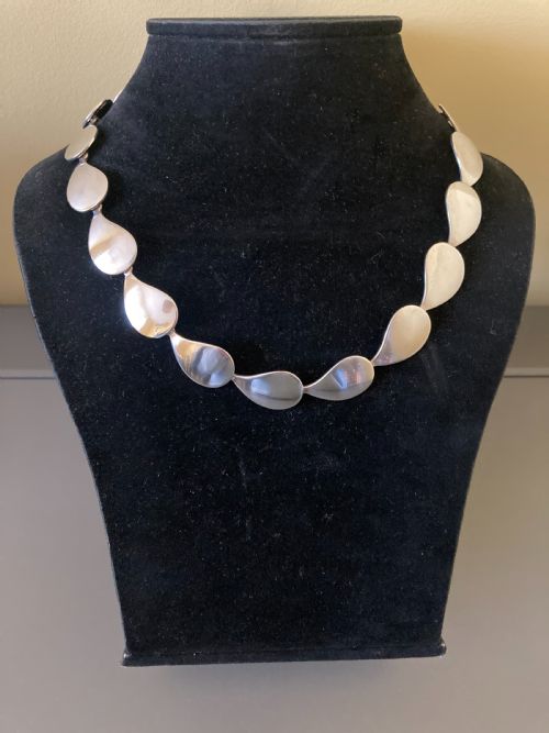 DANISH SILVER NECKLACE BY RANDERS SILVER 1960S - ADDITIONAL PHOTO 2