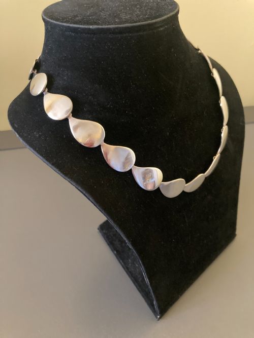 DANISH SILVER NECKLACE BY RANDERS SILVER 1960S - ADDITIONAL PHOTO 3