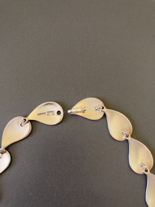 DANISH SILVER NECKLACE BY RANDERS SILVER 1960S - ADDITIONAL PHOTO 5