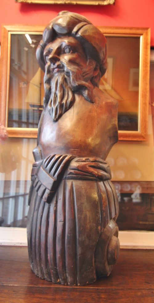 SOLID TIMBER 19TH CENTURY STYLE SHIPS FIGURE HEAD