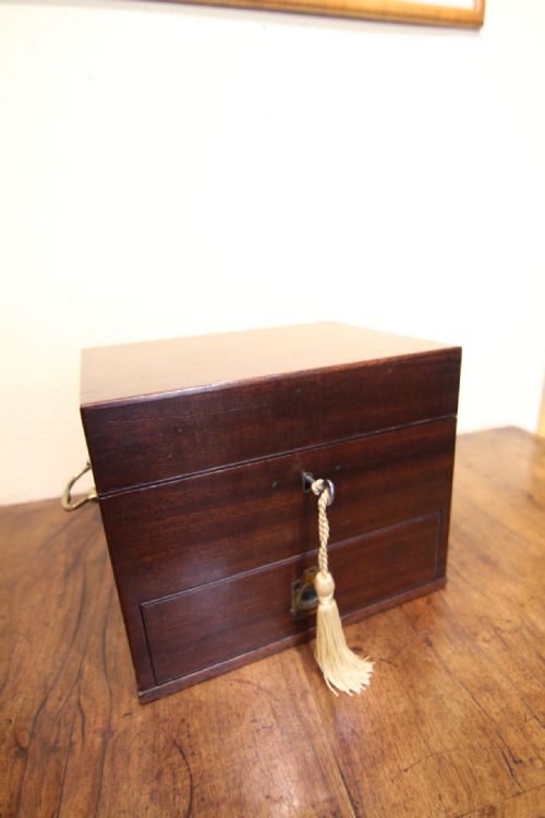 GEORGIAN MAHOGANY BOX WITH DRAWER