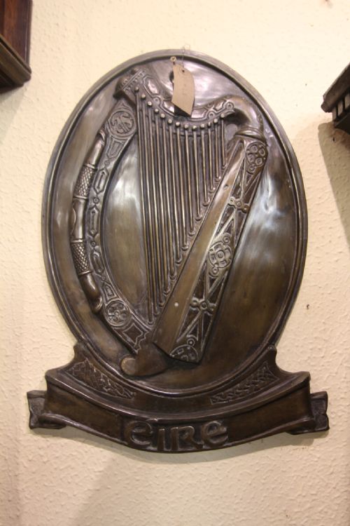 LARGE BRONZE IRISH PLAQUE