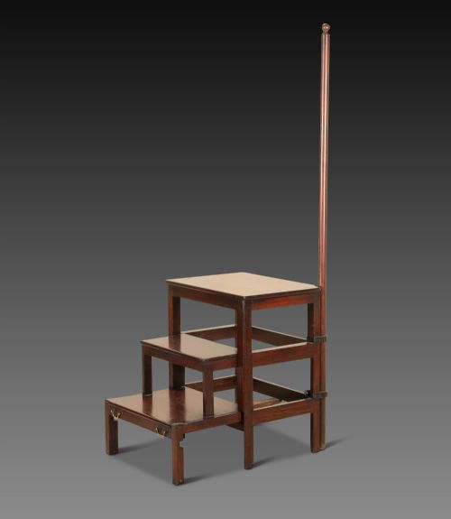 SET OF GEORGE III MAHOGANY LIBRARY STEPS