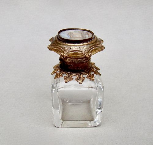 FABULOUS FRENCH PALAIS ROYAL GRAND TOUR ORMULU GLASS SCENT BOTTLE CIRCA 1870