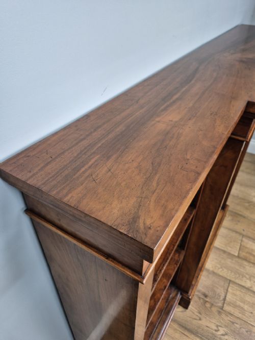 ANTIQUE WALNUT BREAKFRONT BOOKCASE - ADDITIONAL PHOTO 10