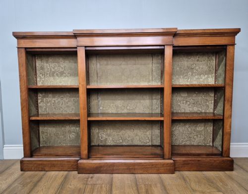 ANTIQUE WALNUT BREAKFRONT BOOKCASE - ADDITIONAL PHOTO 12