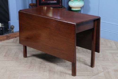 ORIGINAL ANTIQUE GEORGIAN SOLID MAHOGANY DROP LEAF DINING TABLE SIDE C1820