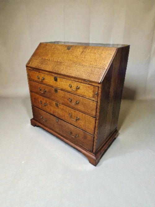 ANTIQUE VICTORIAN OAK WRITING BUREAU C1850