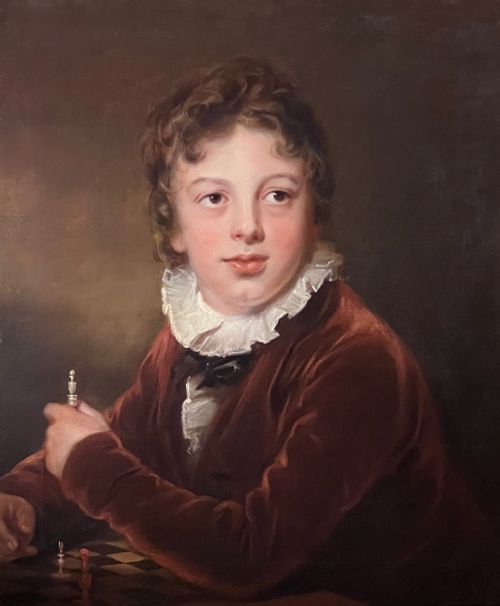 CIRCLE OF SIR THOMAS LAWRENCE 1769 1830 THE YOUNG CHESS PLAYER