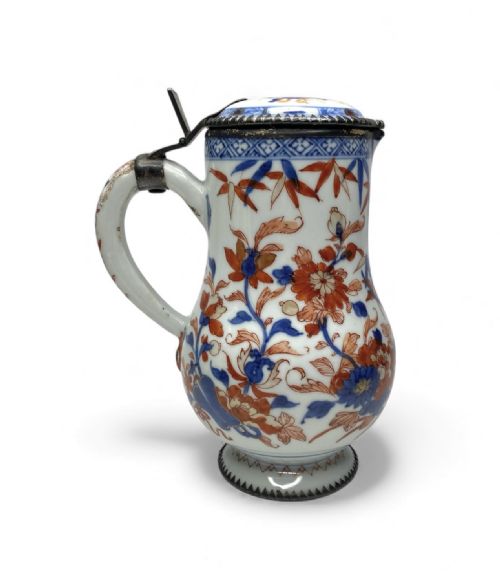 CHINESE IMARI SILVER MOUNTED JUG KANGXI C 1720
