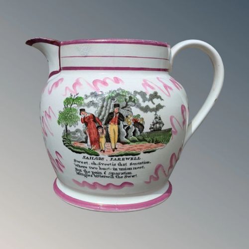 SUNDERLAND PINK LUSTRE JUG