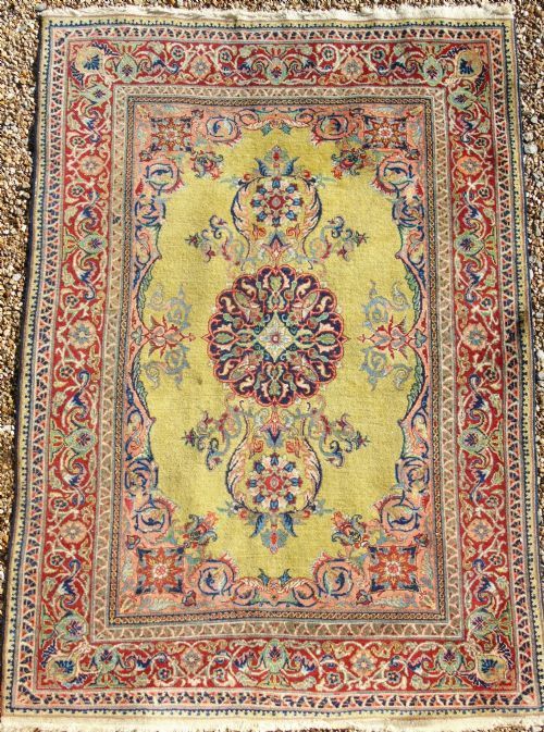 ANTIQUE KASHAN CARPET RARE COLOUR PALETTE