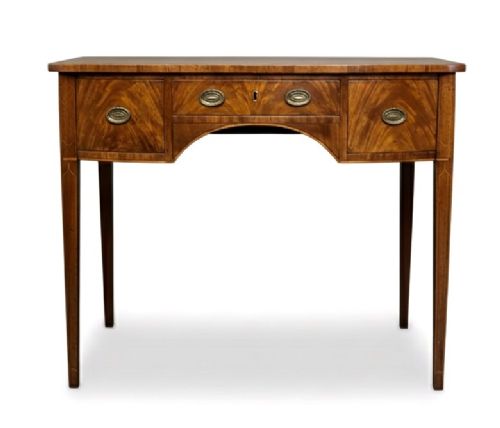 REGENCY MAHOGANY BOW FRONT SIDE BOARDTABLE