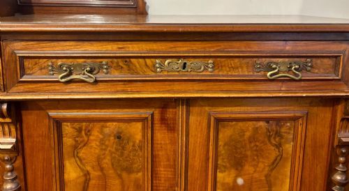 VICTORIAN FIGURED WALNUT SIDE CABINET - ADDITIONAL PHOTO 7