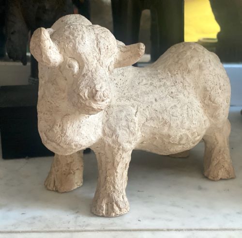 TAURUS THE BULL CA 1946 HAND MODELLED ANIMALIER SCULPTURE BY FRENCH RUSSIAN JOSEPH CONSTANT B 1892