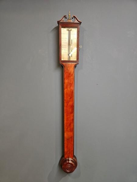 FINE QUALITY GEORGE III STICK BAROMETER BY BLUNT