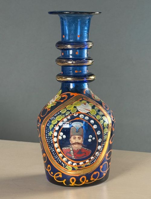 19TH CENTURY COBALT BLUE DECANTER FOR THE OTTOMAN MARKET