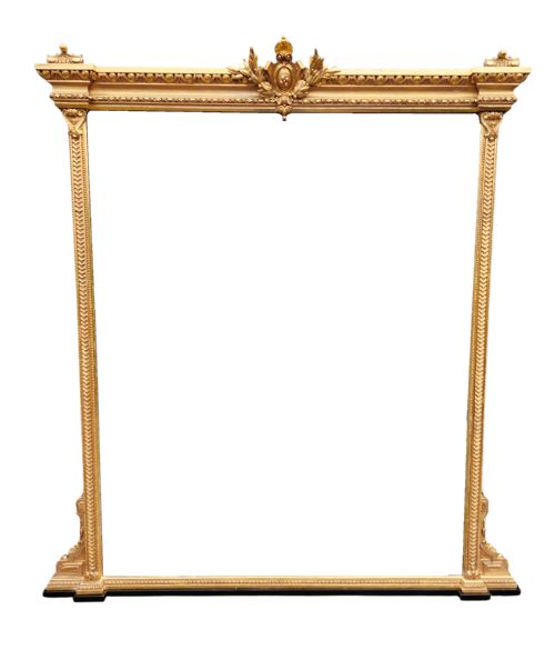 LARGE 19TH CENTURY GILT OVERMANTLE MIRROR