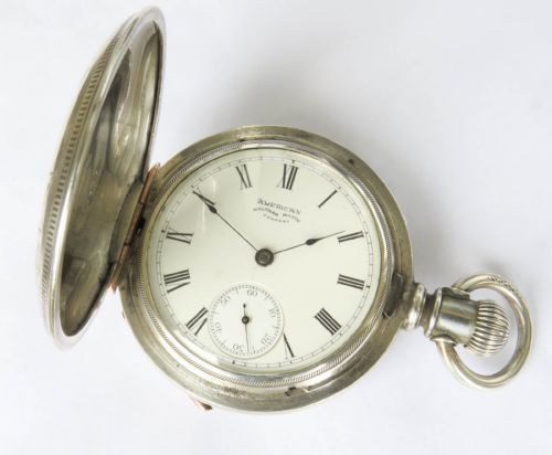 ANTIQUE WALTHAM SILVER FULL HUNTER POCKET WATCH 1888