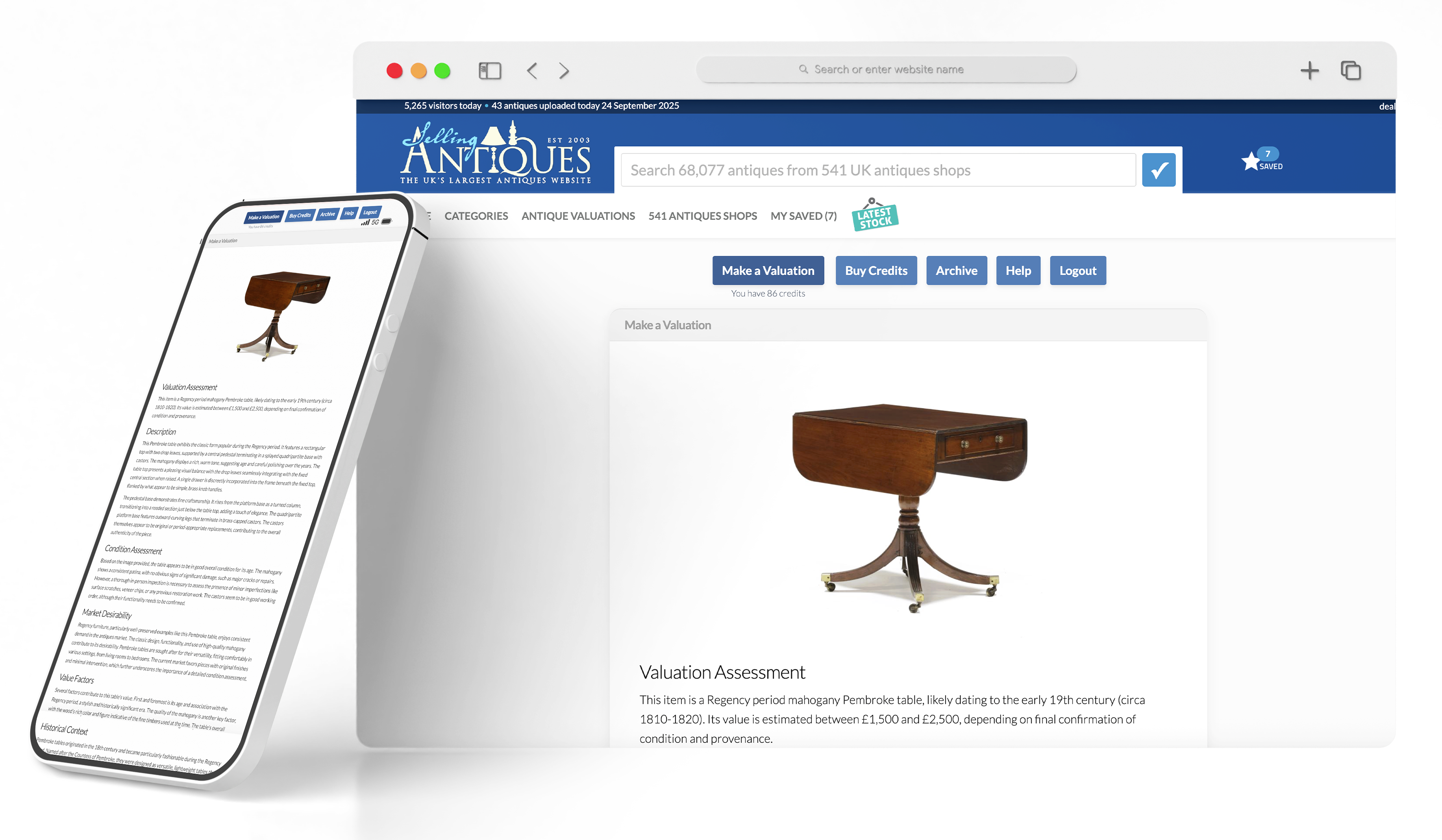 Elegant antique item being highlighted